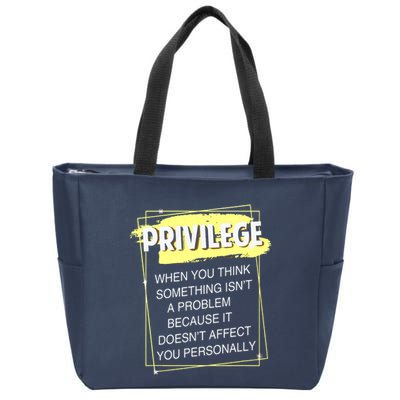 Privilege Explained Civil Rights & Black History Month Zip Tote Bag