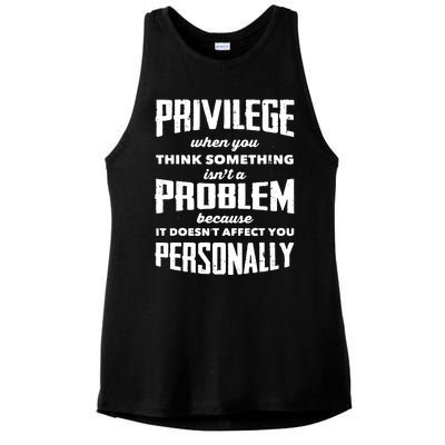 Privilege Explained Civil Rights & Black History Month Ladies PosiCharge Tri-Blend Wicking Tank