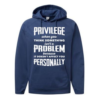 Privilege Explained Civil Rights & Black History Month Performance Fleece Hoodie