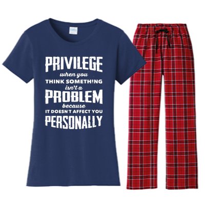 Privilege Explained Civil Rights & Black History Month Women's Flannel Pajama Set