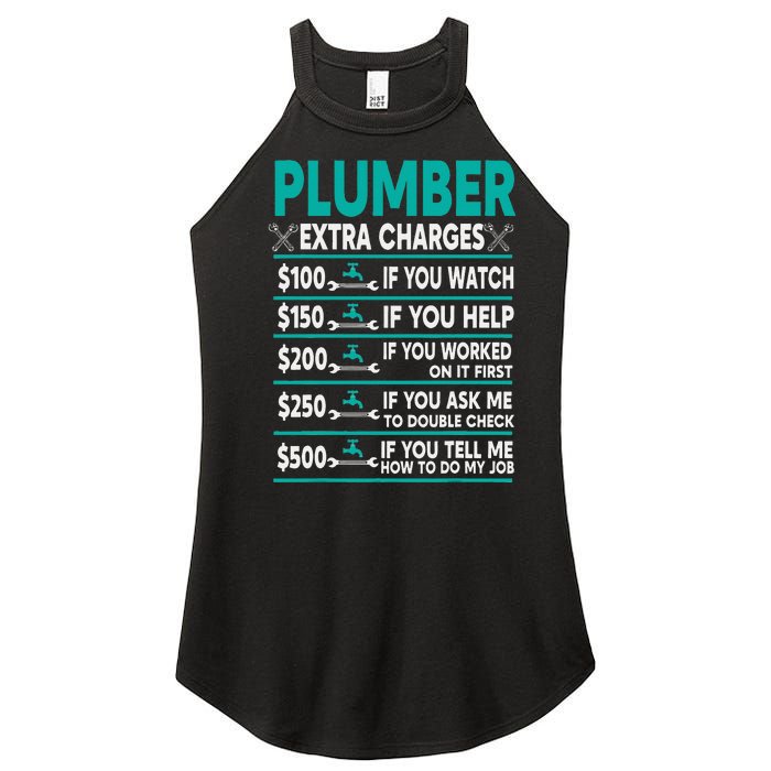 Plumber Extra Charges Hourly Rate Women’s Perfect Tri Rocker Tank