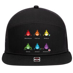 Periodic Elements Chemistry Lover Science Teacher 7 Panel Mesh Trucker Snapback Hat