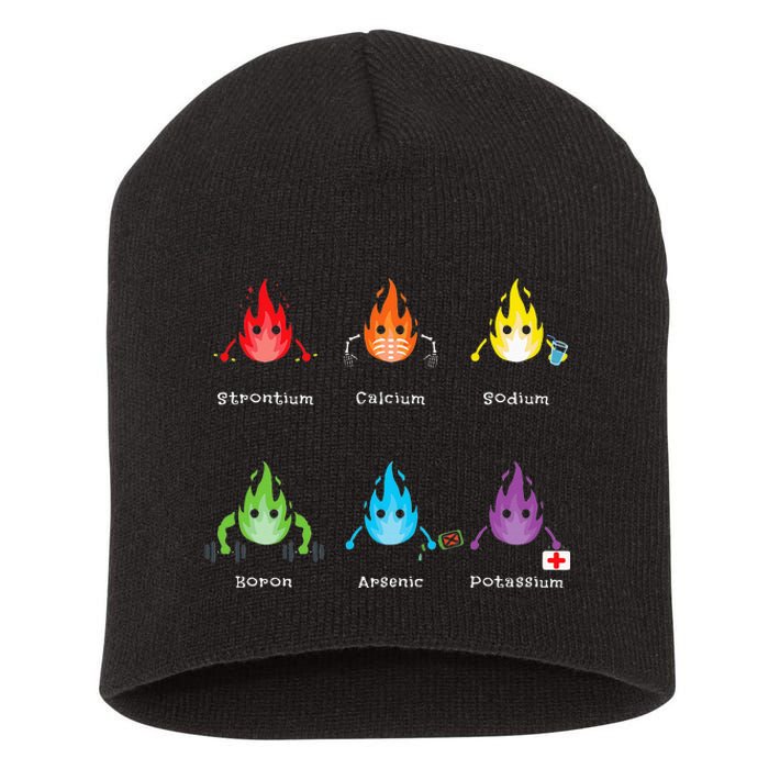 Periodic Elements Chemistry Lover Science Teacher Short Acrylic Beanie