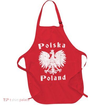 Polish Eagle Coat Of Arms Of Poland Polska Full-Length Apron With Pockets