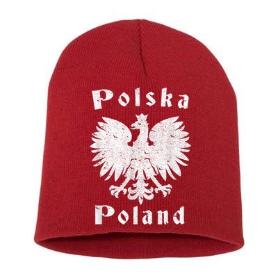 Polish Eagle Coat Of Arms Of Poland Polska Short Acrylic Beanie