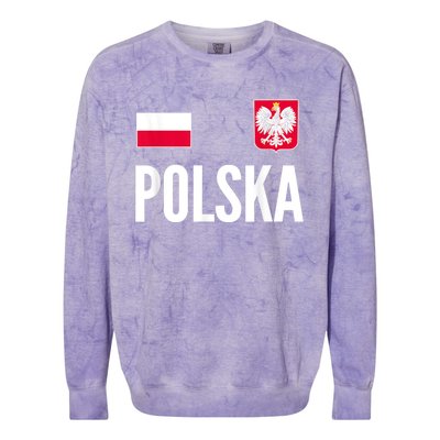 Poland Soccer Jersey Polish Polska  Colorblast Crewneck Sweatshirt