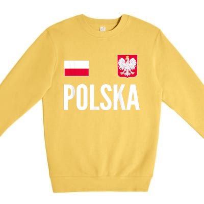 Poland Soccer Jersey Polish Polska  Premium Crewneck Sweatshirt