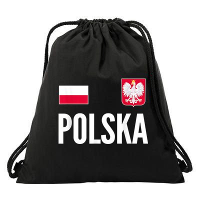 Poland Soccer Jersey Polish Polska  Drawstring Bag