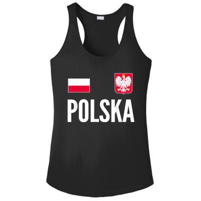 Poland Soccer Jersey Polish Polska  Ladies PosiCharge Competitor Racerback Tank