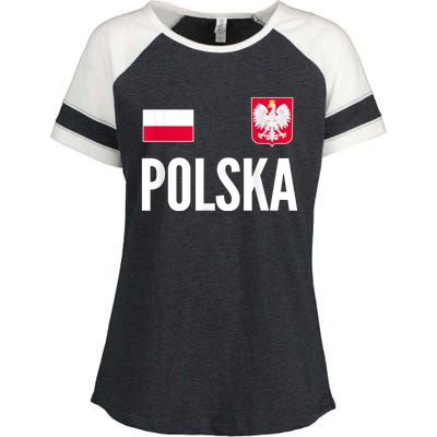 Poland Soccer Jersey Polish Polska  Enza Ladies Jersey Colorblock Tee