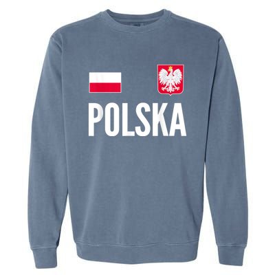 Poland Soccer Jersey Polish Polska  Garment-Dyed Sweatshirt