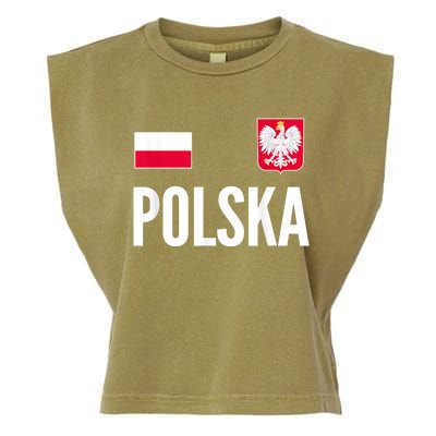 Poland Soccer Jersey Polish Polska  Garment-Dyed Women's Muscle Tee