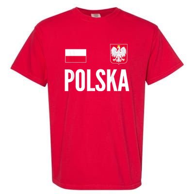 Poland Soccer Jersey Polish Polska  Garment-Dyed Heavyweight T-Shirt