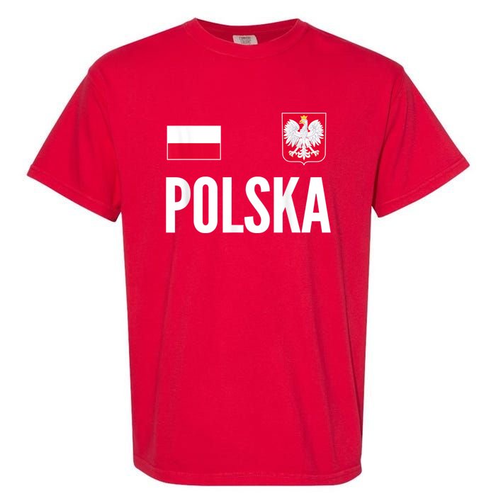 Poland Soccer Jersey Polish Polska  Garment-Dyed Heavyweight T-Shirt