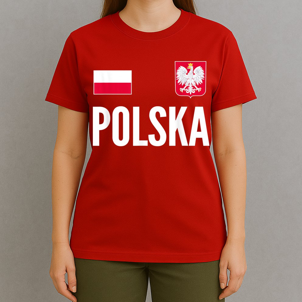 Poland Soccer Jersey Polish Polska  T-Shirt