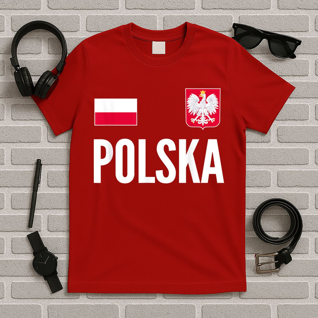 Poland Soccer Jersey Polish Polska  T-Shirt