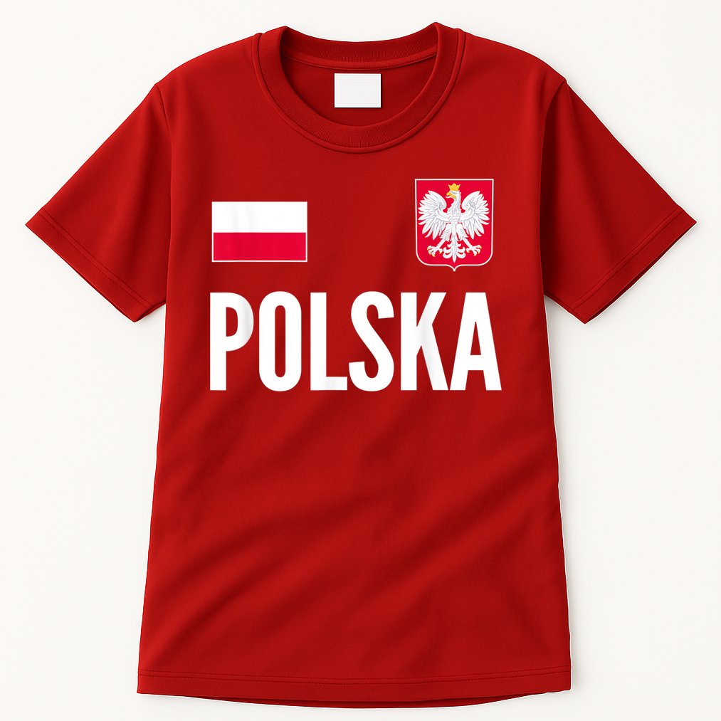 Poland Soccer Jersey Polish Polska  Tall T-Shirt