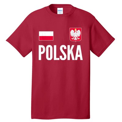 Poland Soccer Jersey Polish Polska  Tall T-Shirt