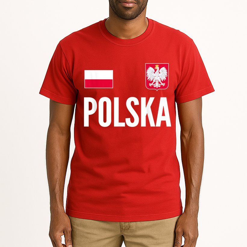 Poland Soccer Jersey Polish Polska  Tall T-Shirt