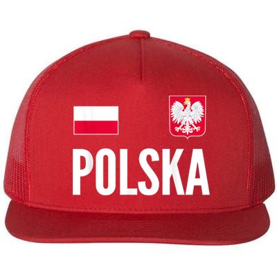 Poland Soccer Jersey Polish Polska  Flatbill Hat