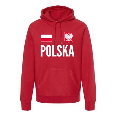 Poland Soccer Jersey Polish Polska  Premium Hoodie