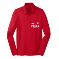 Poland Soccer Jersey Polish Polska  Silk Touch Performance Long Sleeve Polo