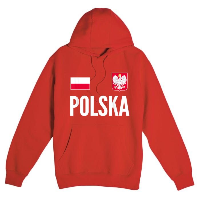 Poland Soccer Jersey Polish Polska  Premium Pullover Hoodie