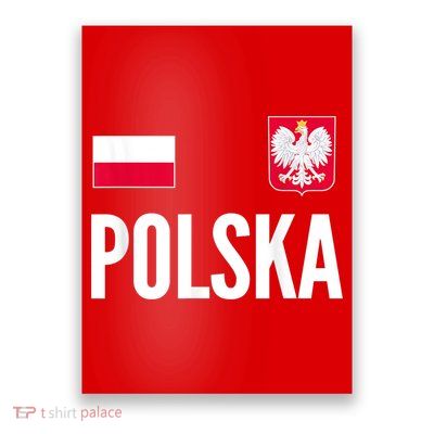 Poland Soccer Jersey Polish Polska  Poster