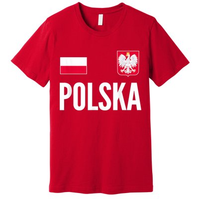 Poland Soccer Jersey Polish Polska  Premium T-Shirt