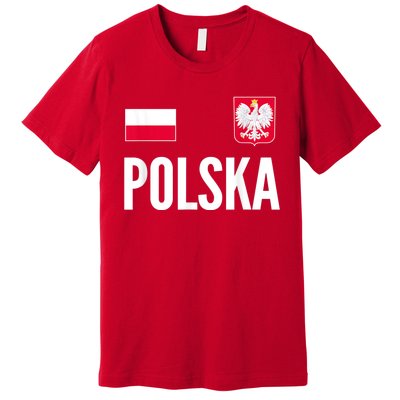 Poland Soccer Jersey Polish Polska  Premium T-Shirt