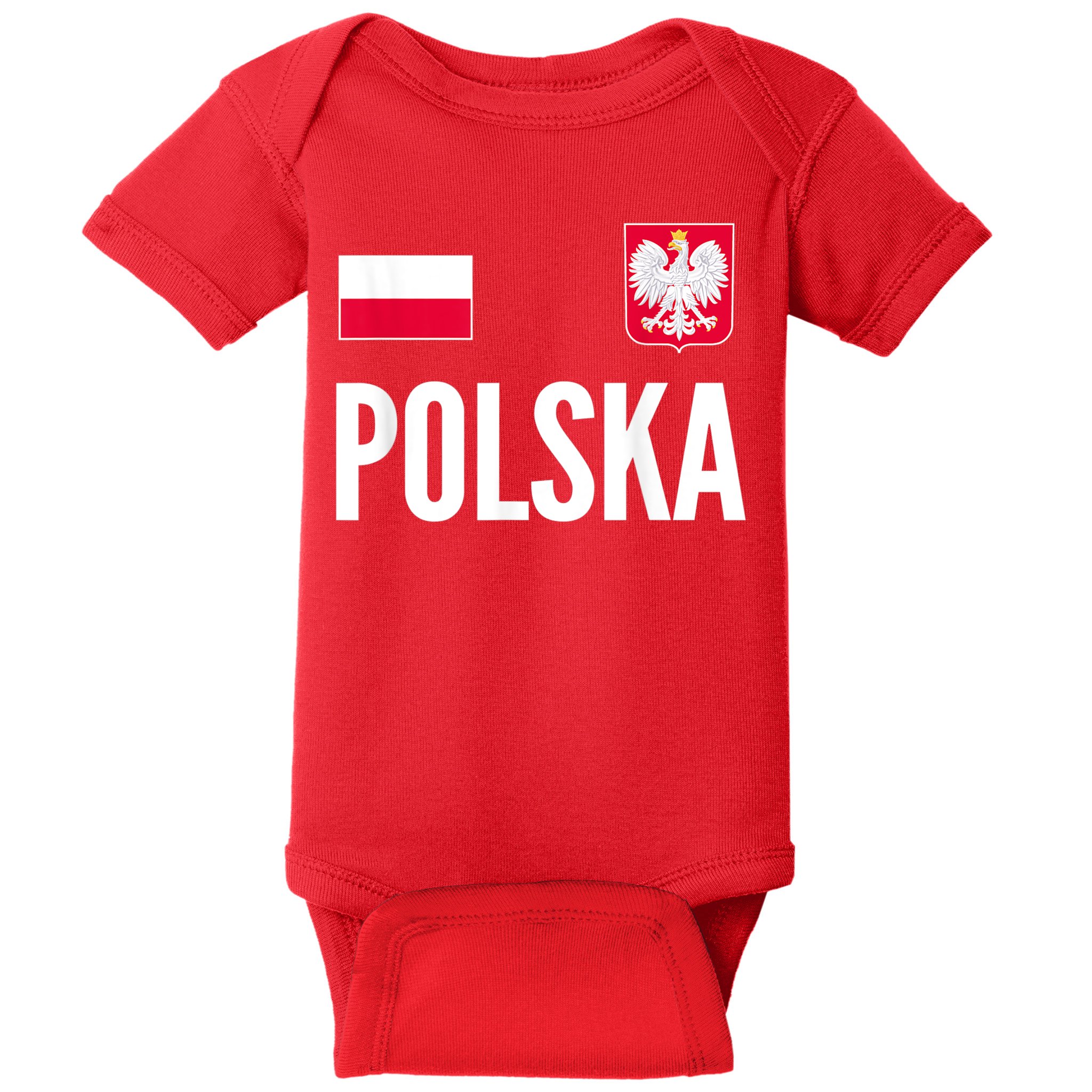 Poland Soccer Jersey Polish Polska  Baby Bodysuit