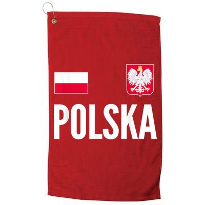 Poland Soccer Jersey Polish Polska  Golf Towel