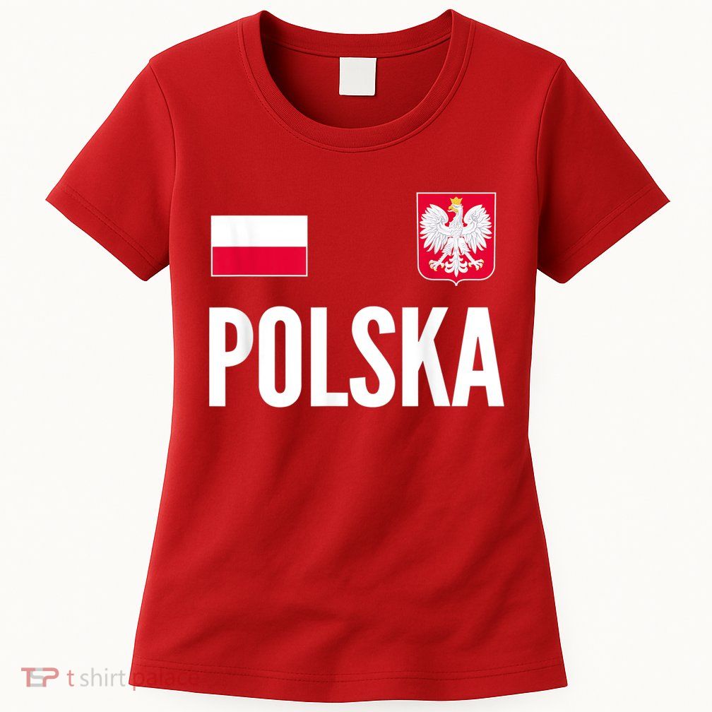 Poland Soccer Jersey Polish Polska  Womens T-Shirt