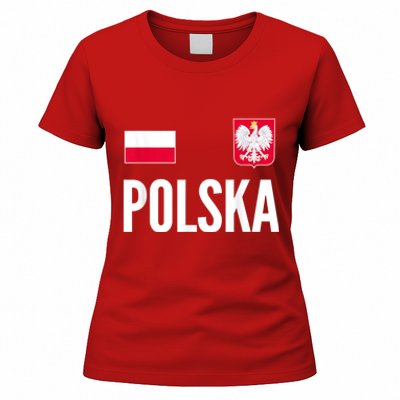 Poland Soccer Jersey Polish Polska  Women's T-Shirt