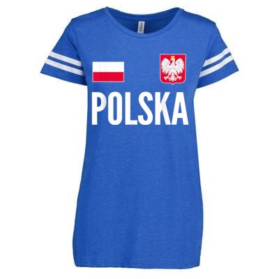 Poland Soccer Jersey Polish Polska  Enza Ladies Jersey Football T-Shirt