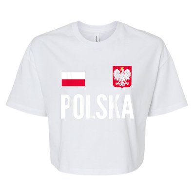 Poland Soccer Jersey Polish Polska  Bella+Canvas Jersey Crop Tee