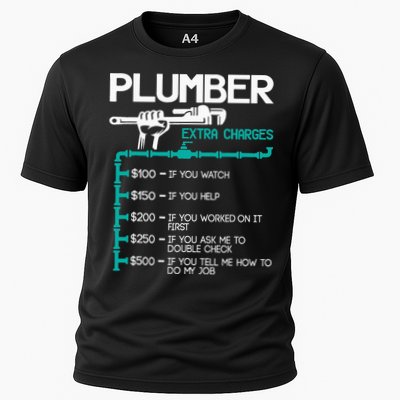 Plumber Extra Charges Funny Plumbing Handyman Pipe Fitter Performance Shirt