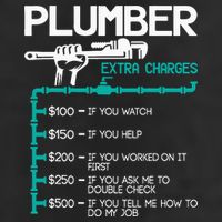 Plumber Extra Charges Funny Plumbing Handyman Pipe Fitter Adult Drive Performance Visor