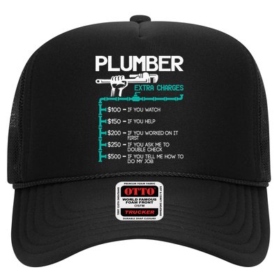 Plumber Extra Charges Funny Plumbing Handyman Pipe Fitter Trucker Hat