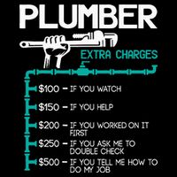 Plumber Extra Charges Funny Plumbing Handyman Pipe Fitter Short Acrylic Beanie