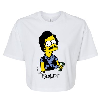 Pablo Escobar Cartoon Parody Design. Bella+Canvas Jersey Crop Tee