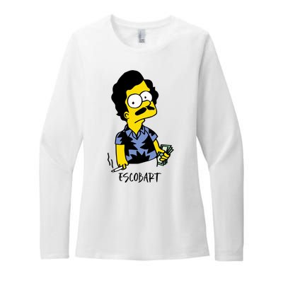 Pablo Escobar Cartoon Parody Design. Womens CVC Long Sleeve Shirt