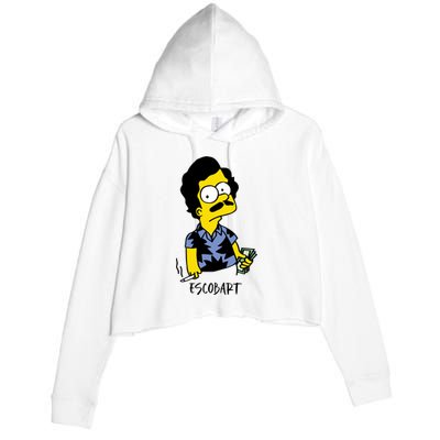 Pablo Escobar Cartoon Parody Design. Crop Fleece Hoodie