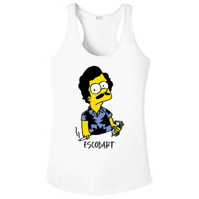 Pablo Escobar Cartoon Parody Design. Ladies PosiCharge Competitor Racerback Tank