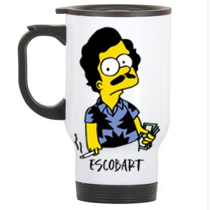 Pablo Escobar Cartoon Parody Design. Stainless Steel Travel Mug