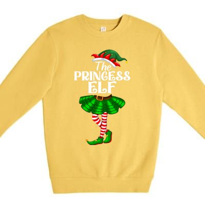 Princess Elf Christmas Costume Matching Family Elf Squad Gift Premium Crewneck Sweatshirt