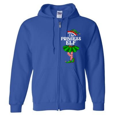 Princess Elf Christmas Costume Matching Family Elf Squad Gift Full Zip Hoodie