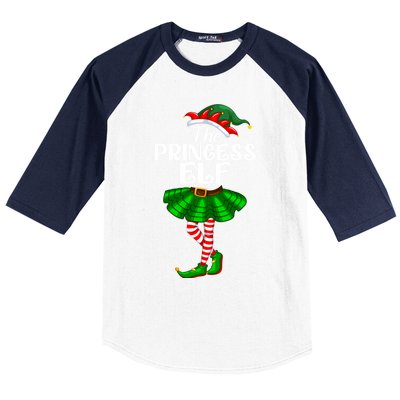 Princess Elf Christmas Costume Matching Family Elf Squad Gift Baseball Sleeve Shirt