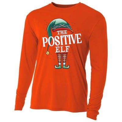 Positive Elf Christmas Group Xmas Pajama Party Gift Cooling Performance Long Sleeve Crew