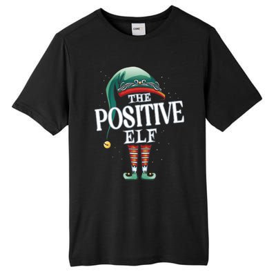 Positive Elf Christmas Group Xmas Pajama Party Gift Tall Fusion ChromaSoft Performance T-Shirt